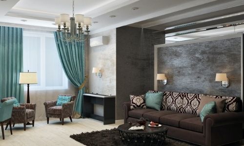 luxury fabrics used for high end living room