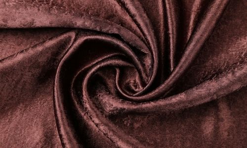 chocolate coloured swirled silk fabric