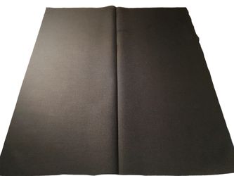 black fabric folded in half