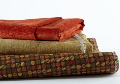 orange, tan and taupe luxury range decor fabric